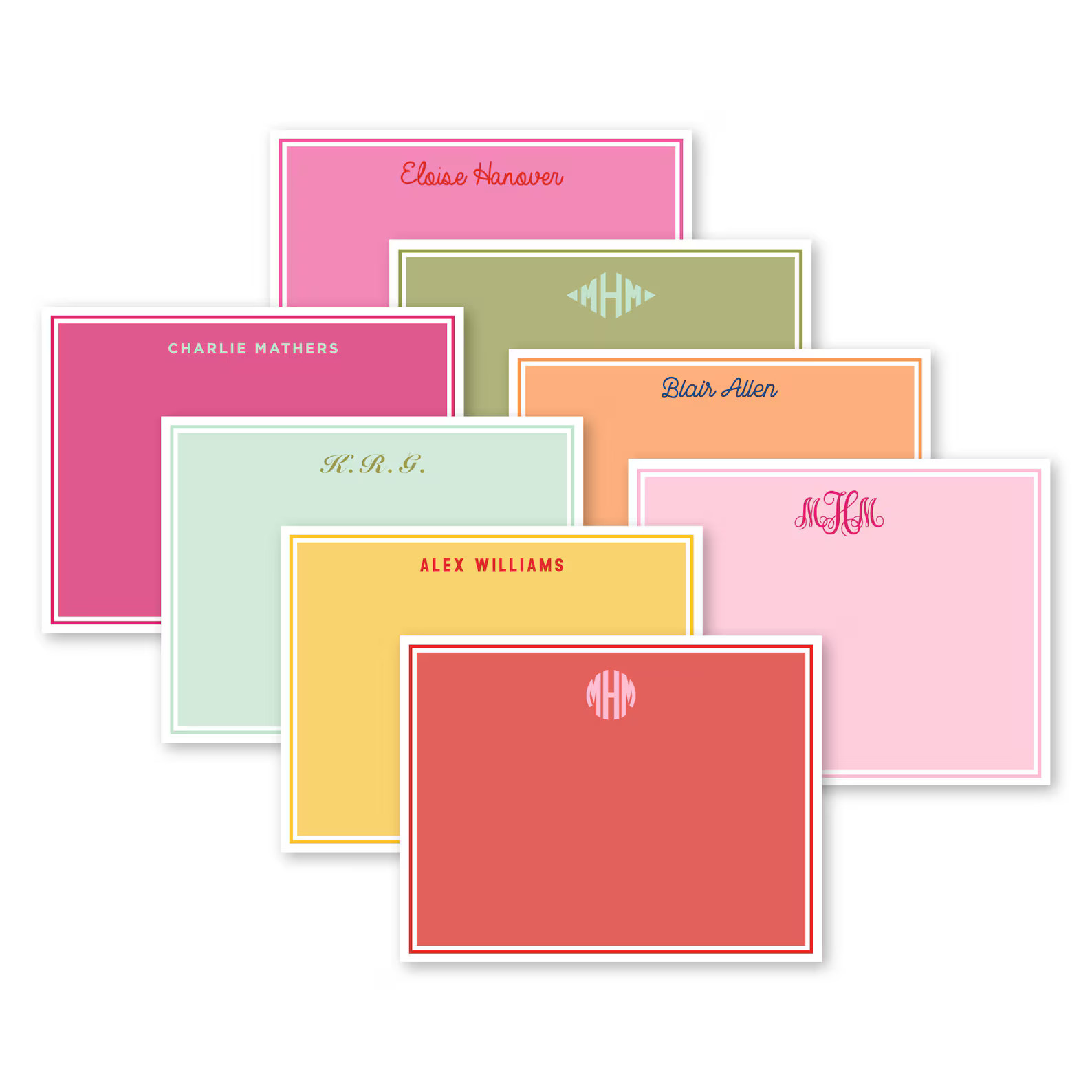 Colorful Stationery, Custom Note Card Set, Thick Cardstock, Envelopes Included, Personalized Gift... | Etsy (US)