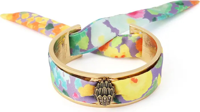 Kurt Geiger London Floral Fabric Tie Cuff Bracelet | Nordstrom | Nordstrom