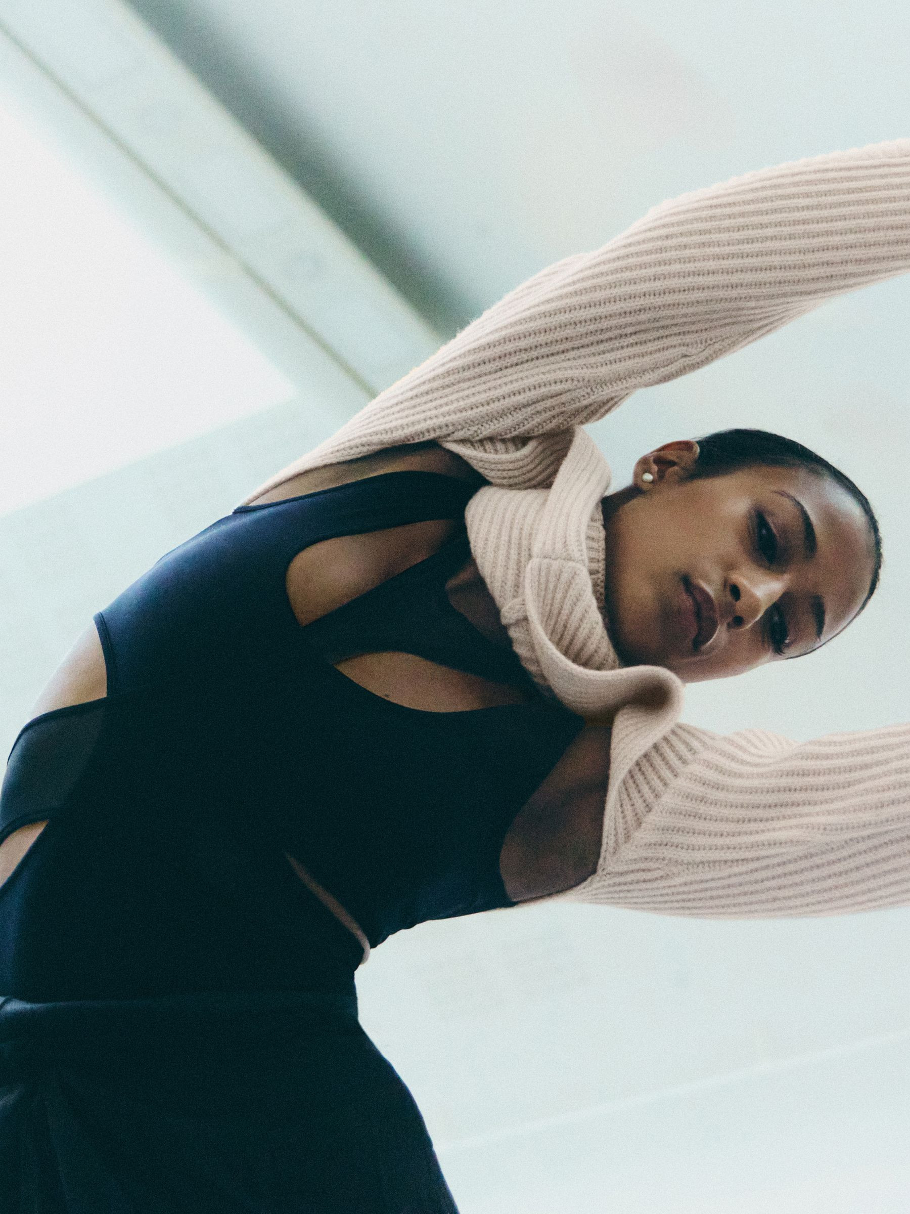 Reiss | Royal Ballet Mesh Bodysuit in Black | Reiss US