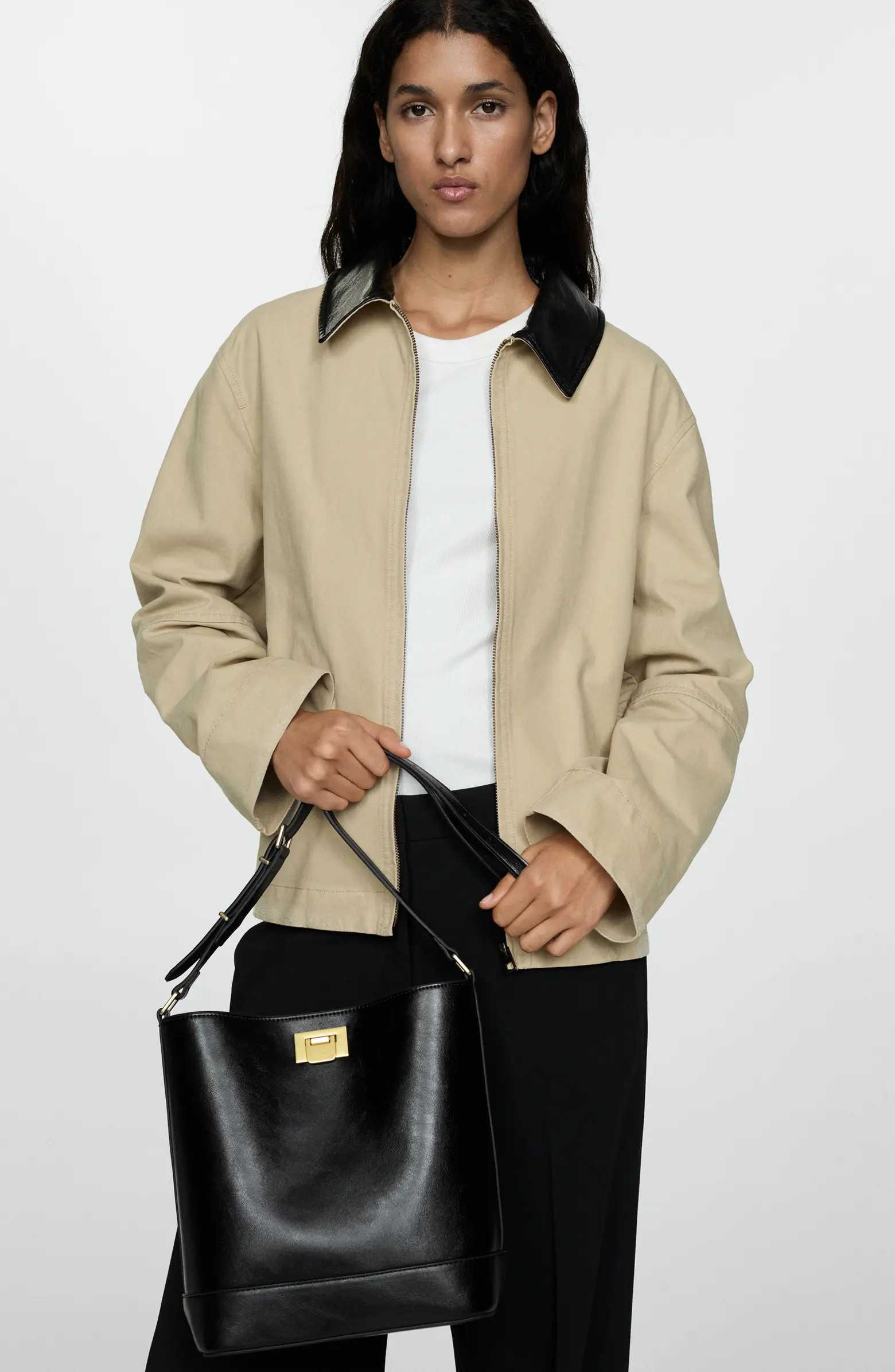 Faux Leather Shopper Bag | Nordstrom