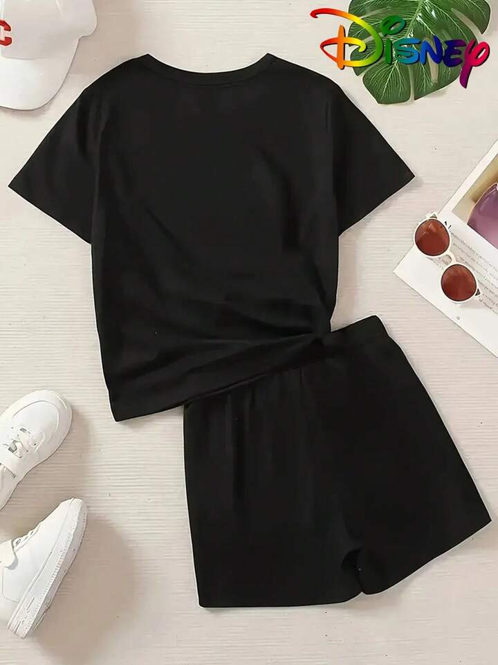 Disney CUTE BABY - [Disney Authorized] A Casual T-Shirt Pullover With A Cartoon Style Pattern Pri... | SHEIN