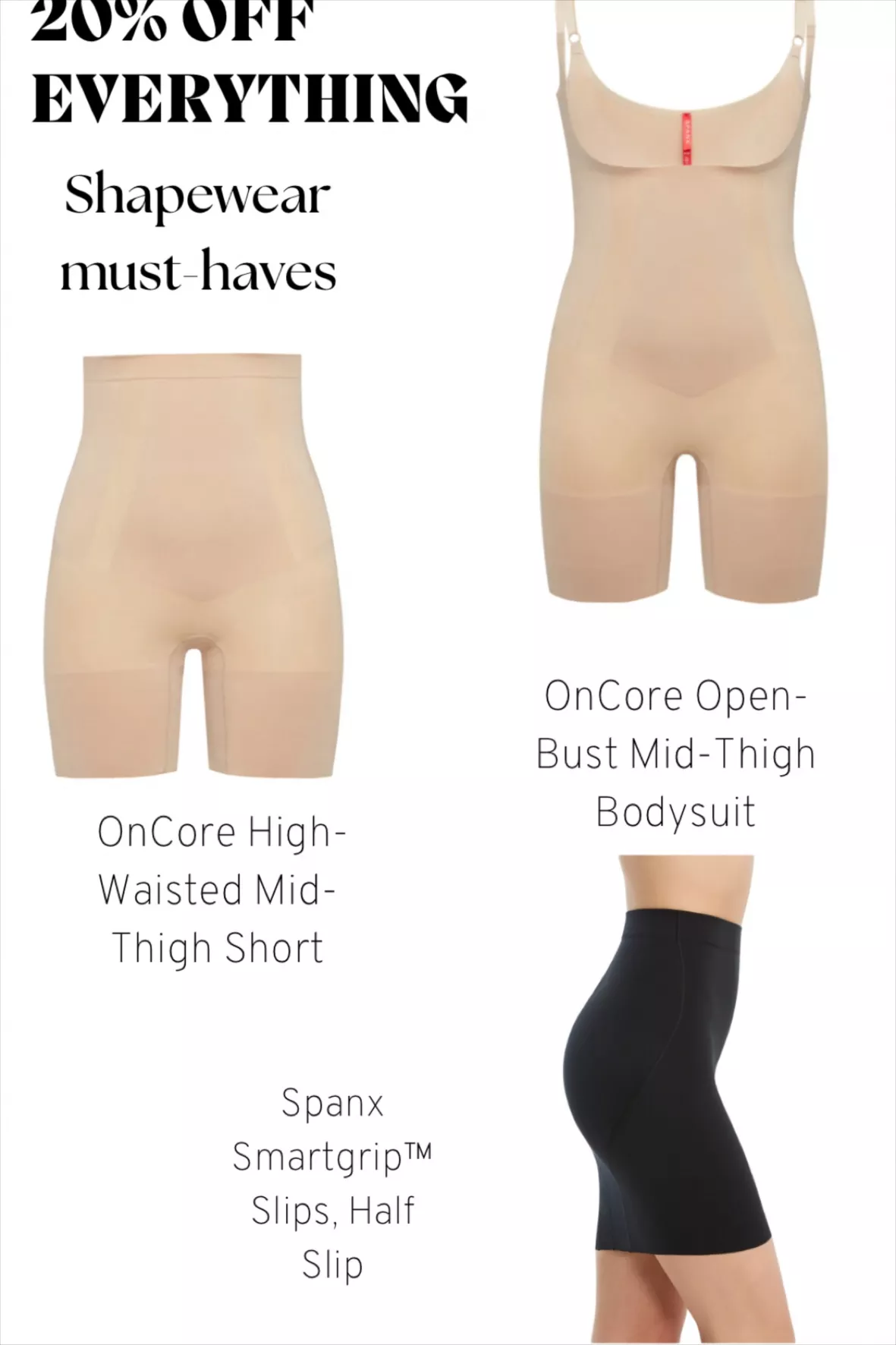 Oncore Open-Bust Mid-Thigh Bodysuit