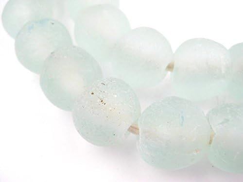 African Recycled Glass Beads - Full Strand Eco-Friendly Fair Trade Sea Glass Beads from Ghana Han... | Amazon (US)