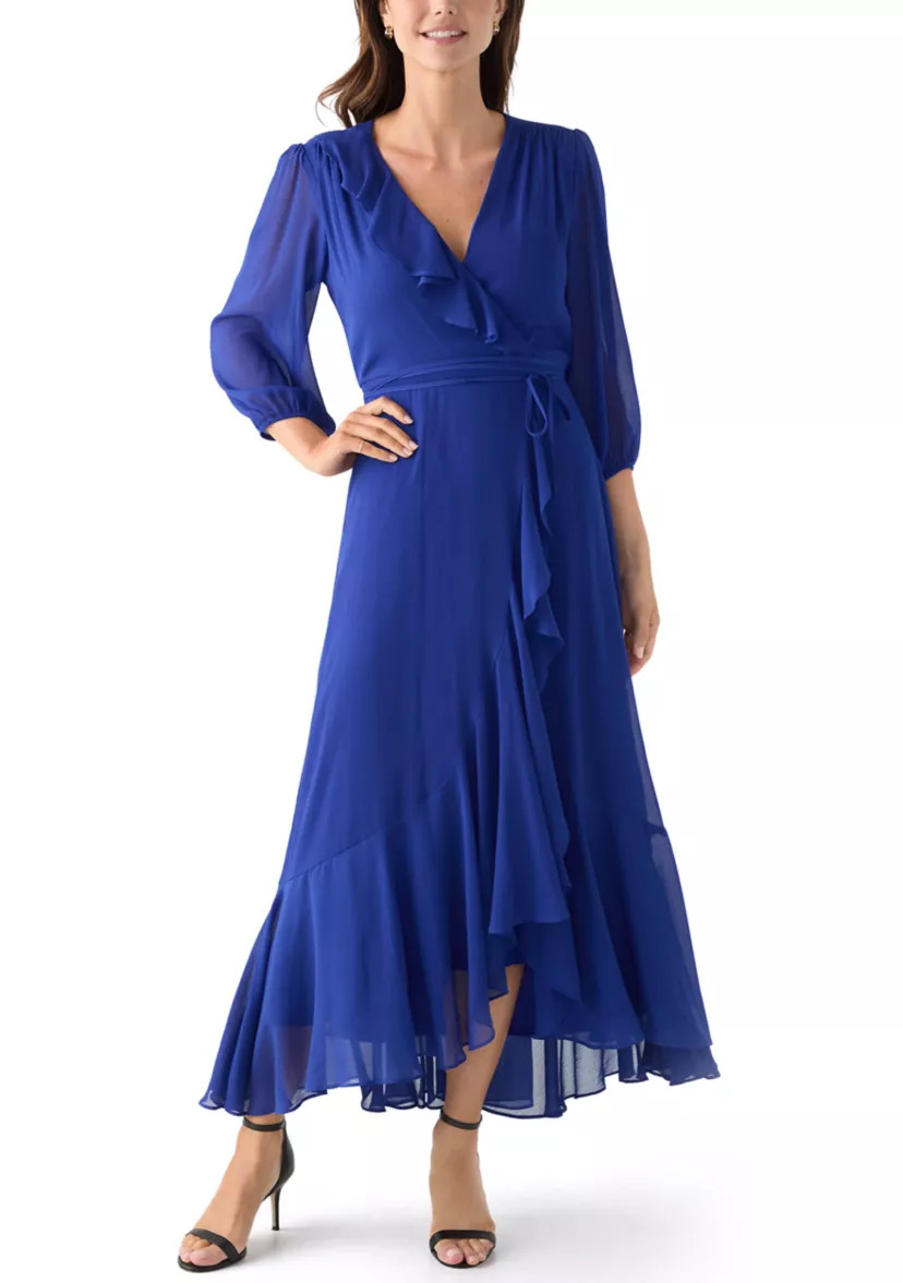 Women's V-Neck Chiffon Maxi Dress | Belk