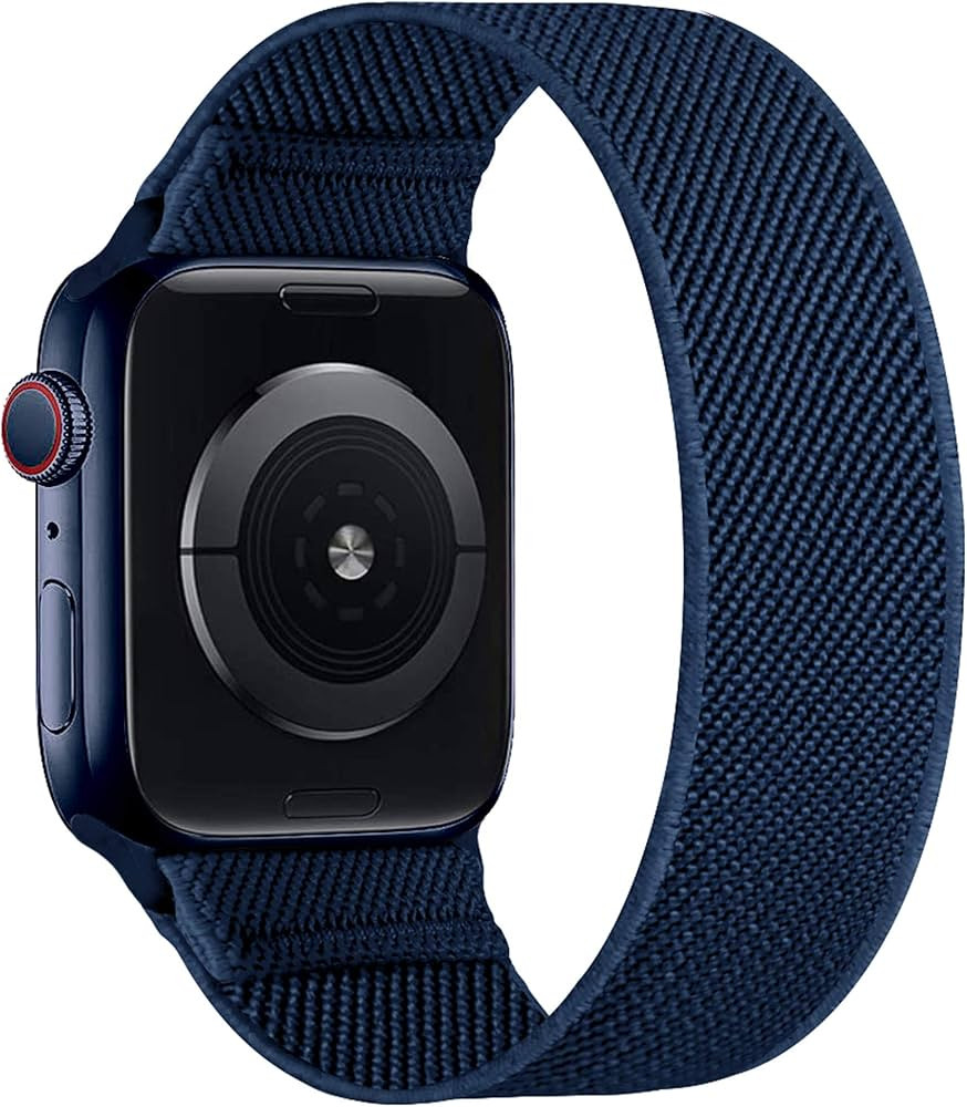 ENJINER Stretchy Nylon Solo Loop Bands Compatible with Apple Watch 38mm 40mm 41mm 42mm 44mm 45mm ... | Amazon (US)