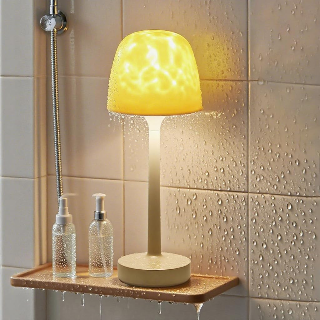 Spa-Like Shower Lamp - Waterproof Bathroom Lamp with 16 Color Ocean Wave Projector, Rechargeable ... | Amazon (US)