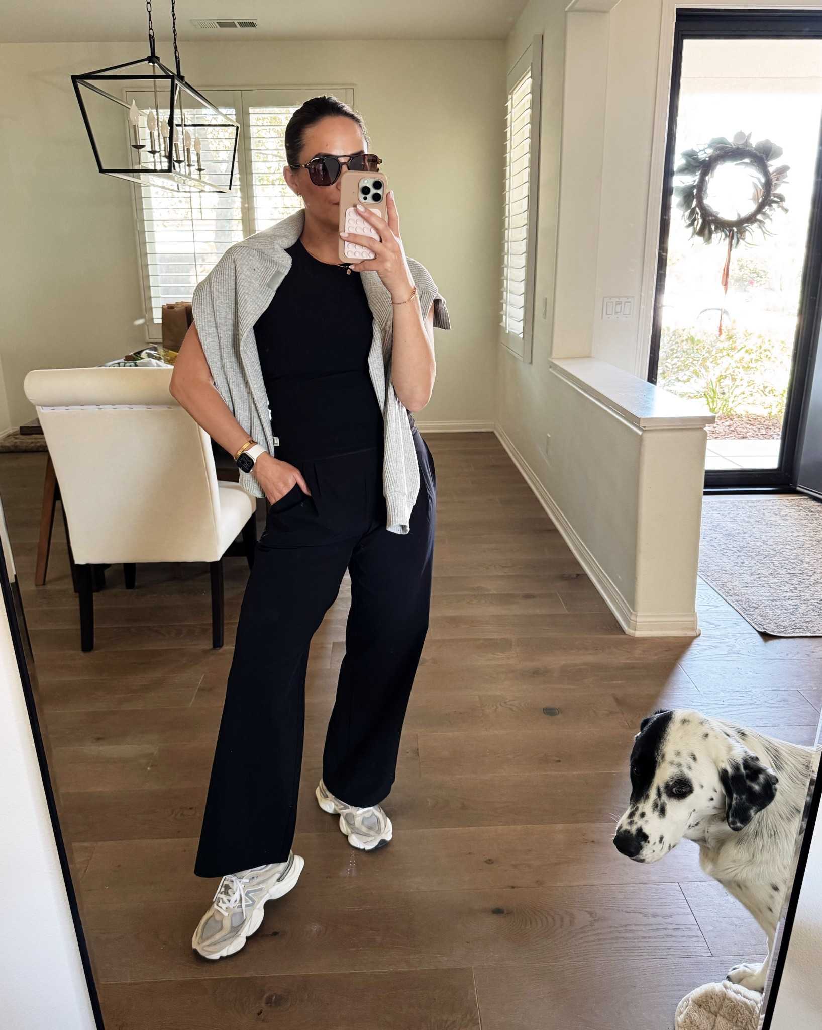 Drop off and errands in this comfy outfit! Size small in these wide leg pants, sneakers run tts and this gray top is perfect for throw on and go! 

#LTKActive #LTKOver40 #LTKFindsUnder100