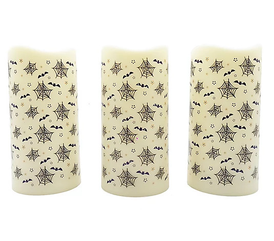 Temp-tations Set of 3 6" Fiberoptic Candles - QVC.com | QVC