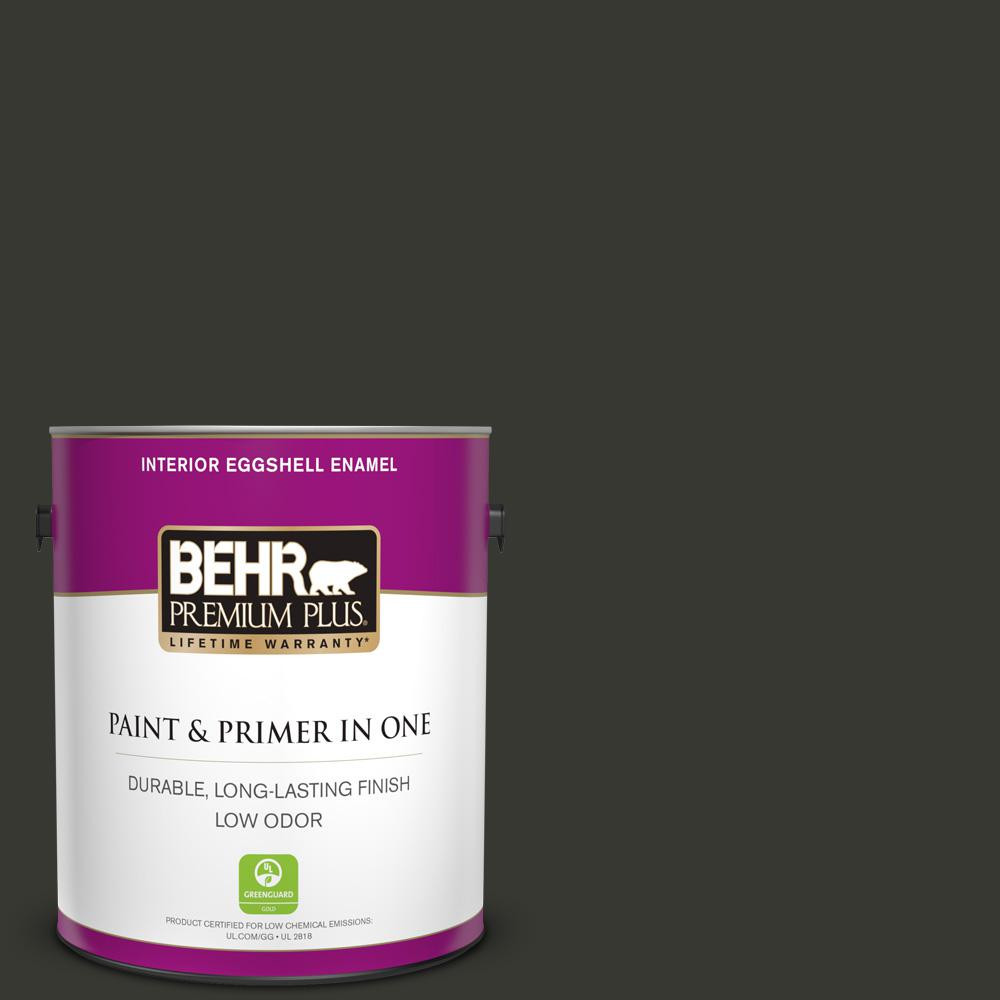 BEHR MARQUEE 1 gal. #N520-7 Carbon Satin Enamel Exterior Paint and Primer in One-945301 - The Hom... | The Home Depot