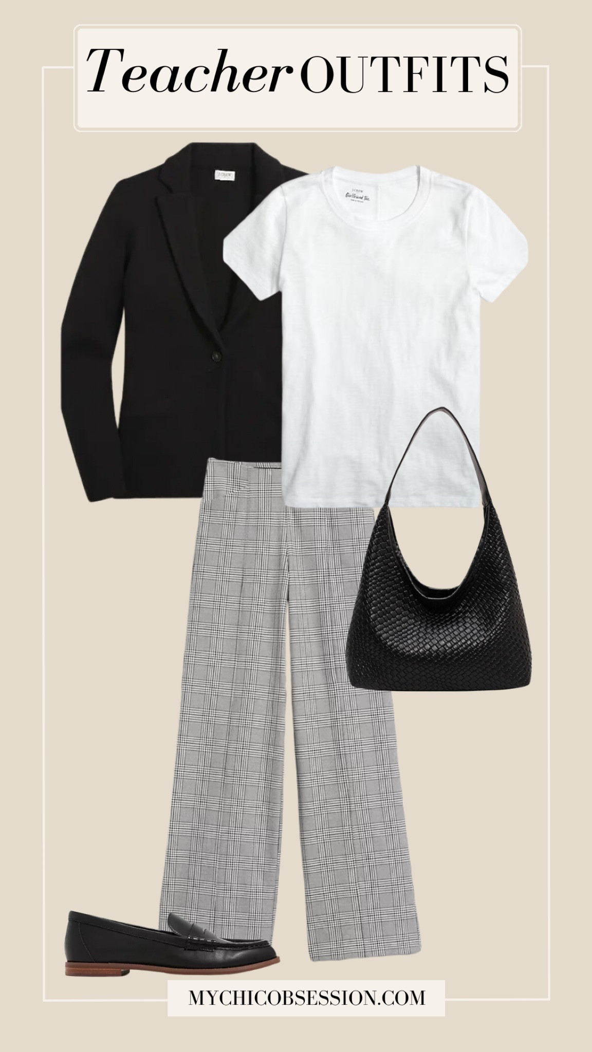 Looking for teacher outfits as you head back to school? This teacher outfit idea is fashionable and easy to wear!

sweater blazer coat, white shirt, plaid pants, loafers, woven bag 

#LTKWorkwear #LTKBacktoSchool