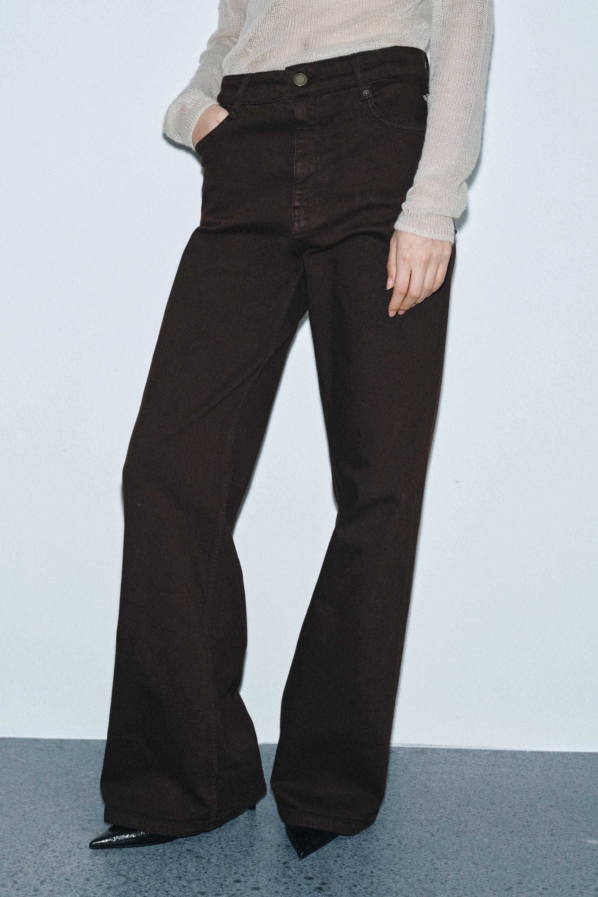 ZW COLLECTION HIGH-WAIST WIDE LEG JEANS | Zara US