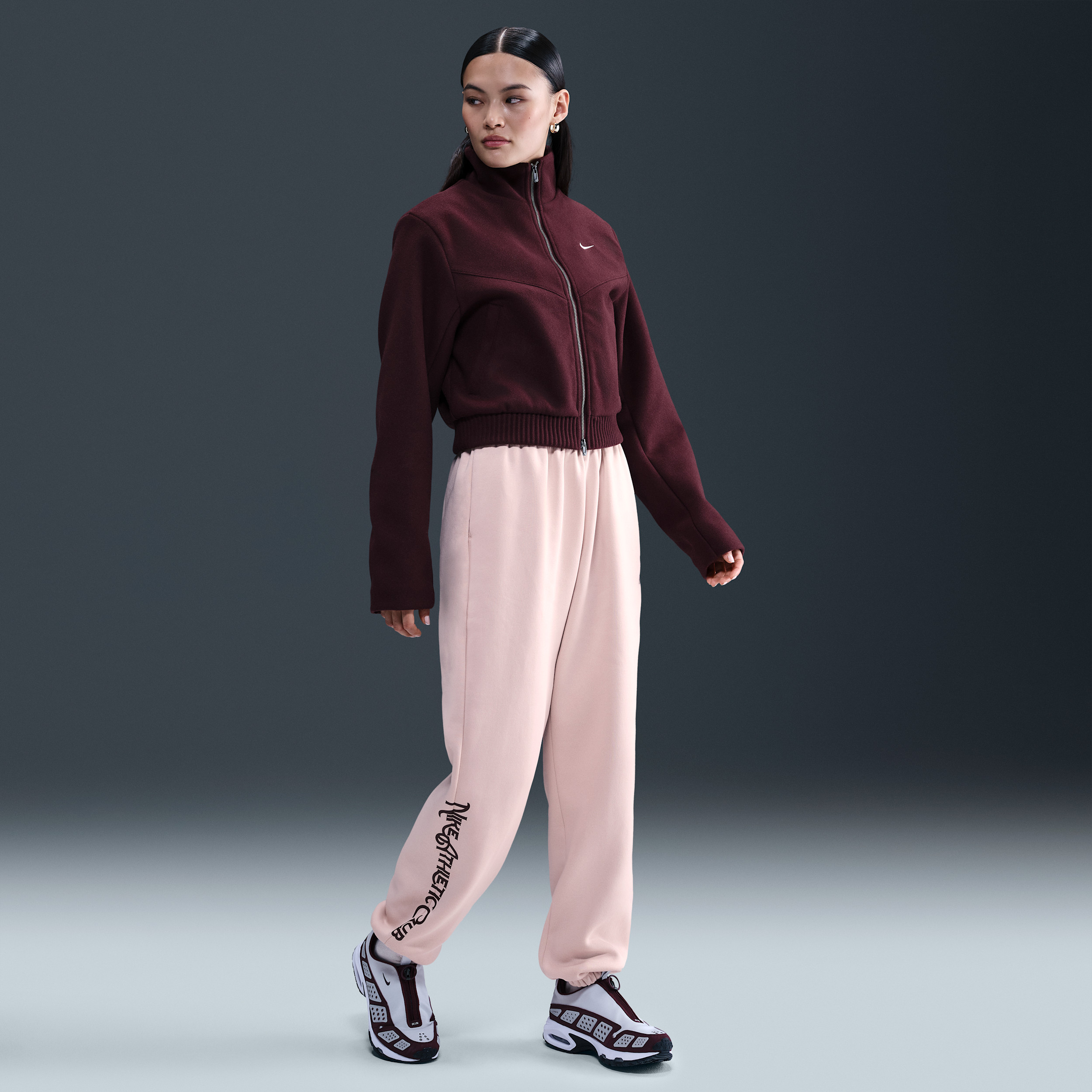 Women's Nike Sportswear Phoenix Fleece High-Waisted Oversized Pants in Pink | IQ8024-667 | Nike (US)