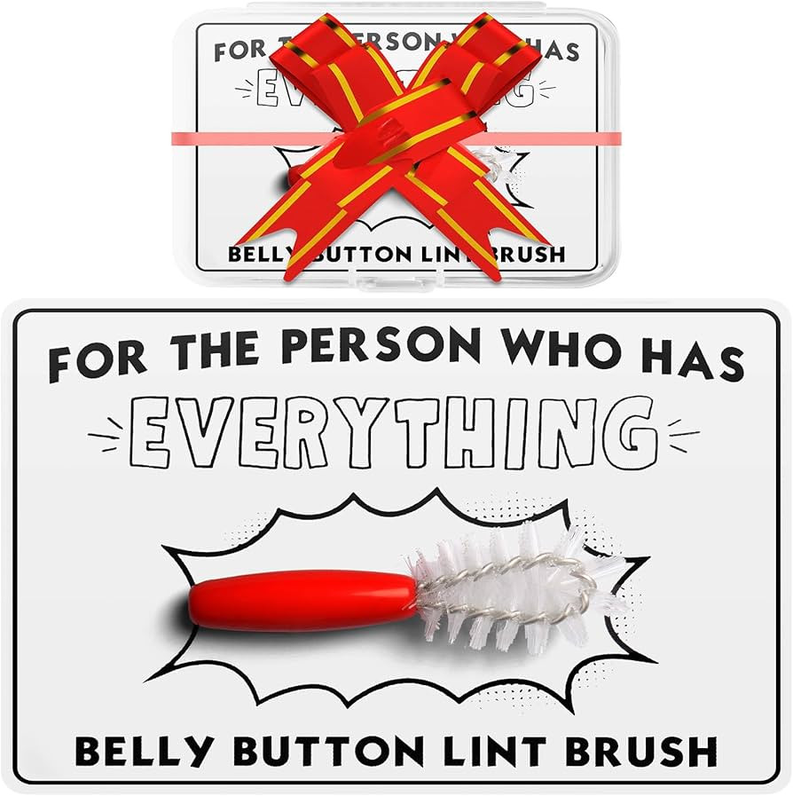 Belly Button Lint Brush Gag Gift for The Person who has Everything Funny White Elephant Gift | Amazon (US)