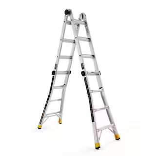 18 ft. Reach MPXA Aluminum Multi-Position Ladder with 300 lbs. Load Capacity Type IA Duty Rating | The Home Depot