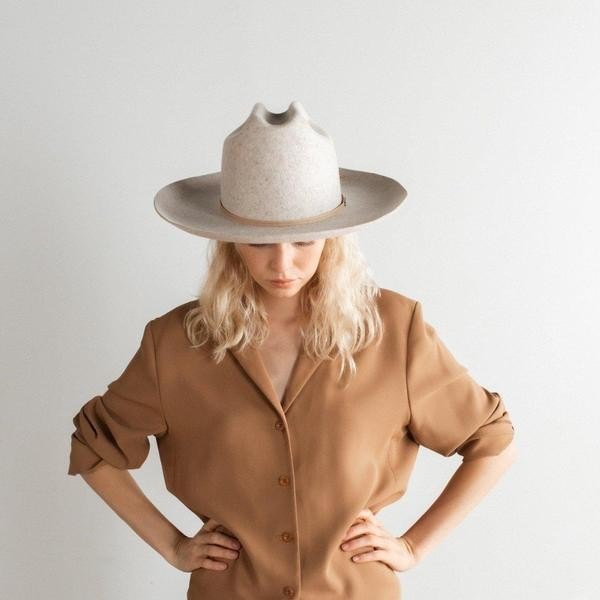 Ezra Western Hat - Mix Grey | Gigi Pip