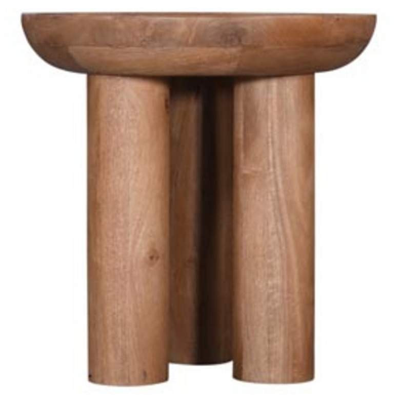 Blair 20 " Wide Round End Table Brown | Lamps Plus