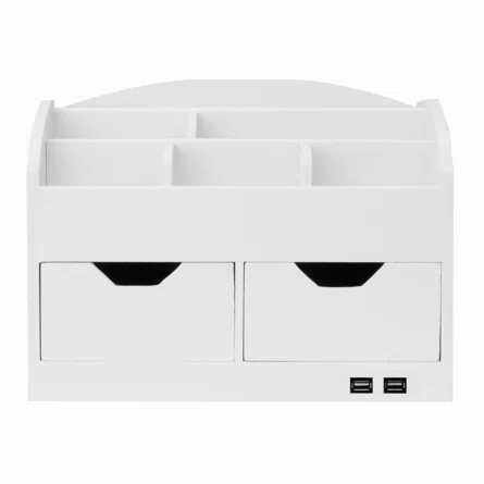 Breashia American Art Decor All-in-One USB Charging Desk Organizer | Wayfair North America