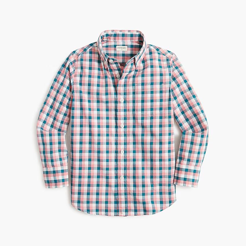 Boys' gingham flex washed shirt | J.Crew Factory