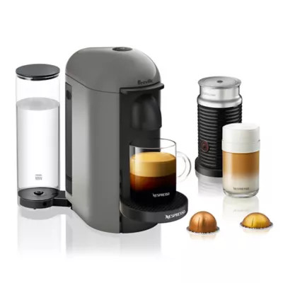 Nespresso® by Breville® VertuoPlus Coffee and Espresso Maker Bundle with Aeroccino in Grey | Bed Bath & Beyond