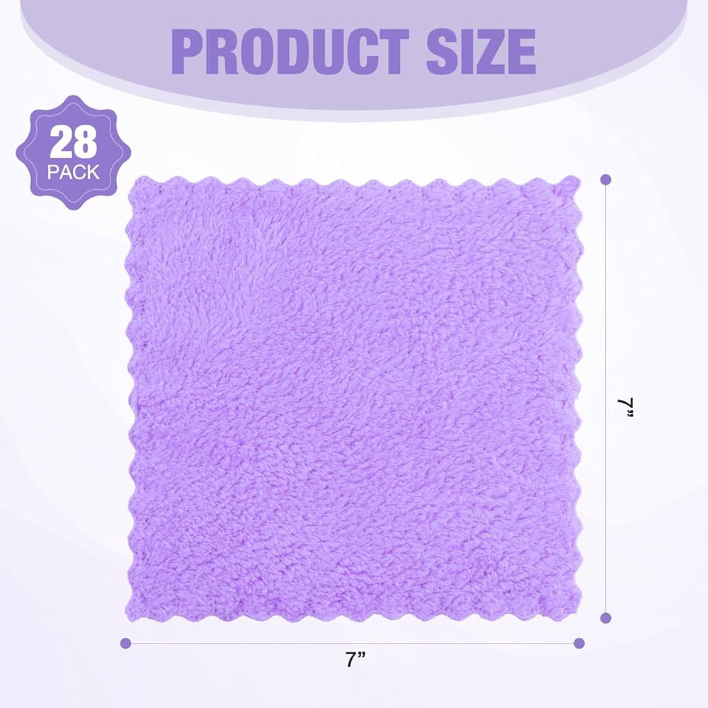 Makeup Remover Cloths 28 Pack - Super Soft Premium Coral Velvet Facial Cleansing Towels 7x7 Inch,... | Amazon (US)