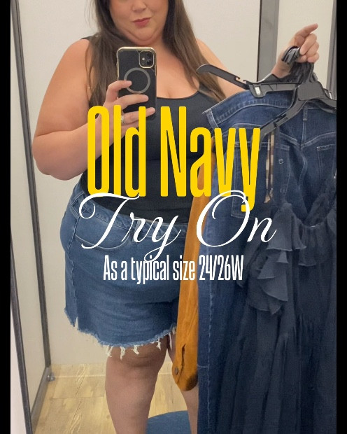 Plus size try on at Old Navy. For reference I am 5’9” size 2x on top, 24/26W on bottom.

#LTKPlusSize