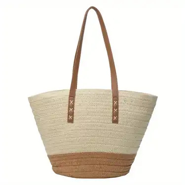 Summer Woven Straw Bag, Boho Style Shoulder Tote Bag, Retro Travel Vacation Seaside Beach Bag | D... | Temu Affiliate Program