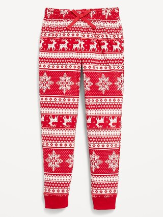 Matching Printed Microfleece Jogger Pajama Pants for Girls | Old Navy (US)