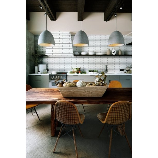 Maxim 12397 Crete 12" Wide Concrete Pendant - Grey | Walmart (US)