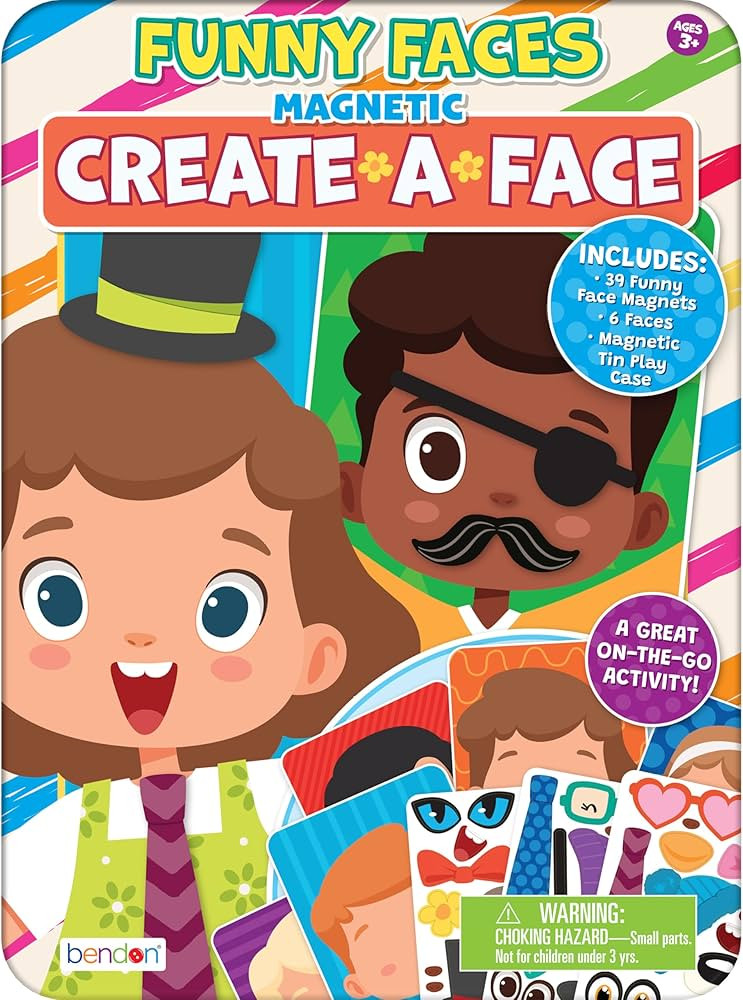 TS Shure by Bendon Create Funny Faces Magnetic Activity Tin with Illustrated Magnet Sheets and Pl... | Amazon (US)
