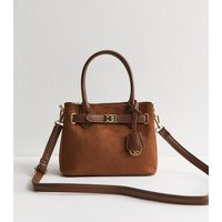 Tan Faux Suede Triple Compartment Cross Body Bag Vegan New Look | New Look (UK)