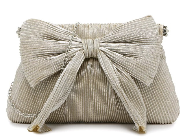 Kelly & Katie Pleated Bow Clutch | DSW