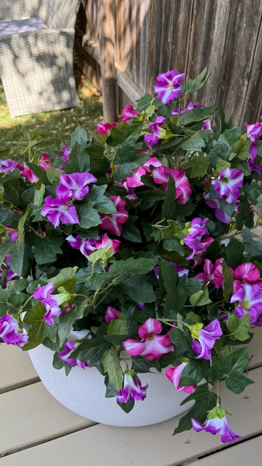 I recently moved into a condo. I had a deck put in stained. It got a three piece of fresh shovel from Walmart added some pieces from HomeSense and HomeGoods planted some fake cedars from Walmart and some fake flowers from Amazon. That looks so real nobody at my party could tell they were not real. Added some mosquito repellent with my DIY fire pits got some great accessories from Walmart for my favorite champagne I want a budget.

#LTKHome #LTKSeasonal #LTKdayinmylife