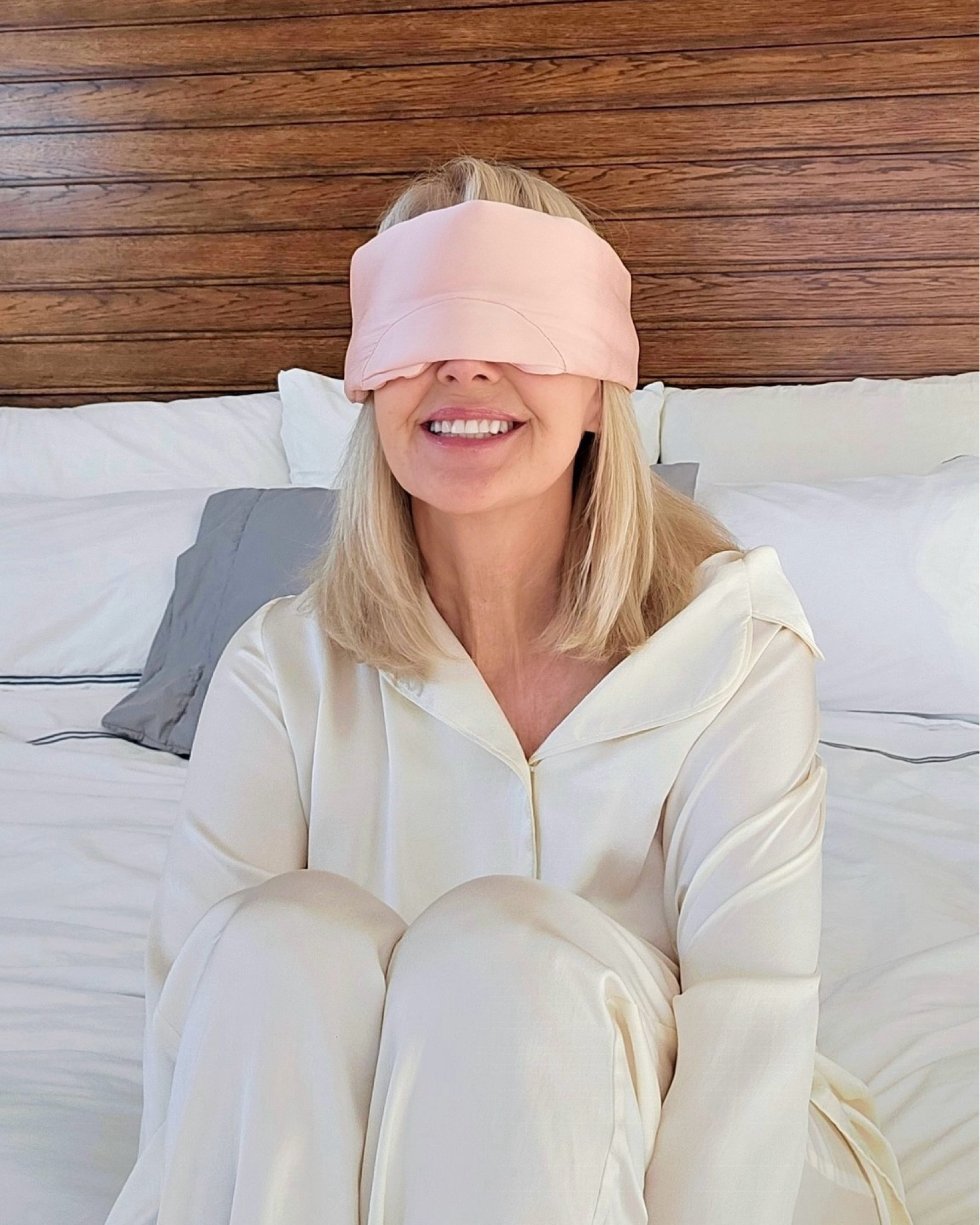 Spoil yourself in silk! These beautiful pajamas are lovely for lounging around in and keep you cool at night. And if you need to block out the light, this lovely mask does it beautifully!