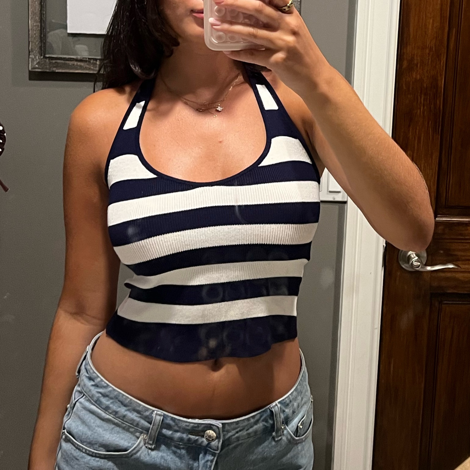 Frankies Bikinis halter top 
Size small 