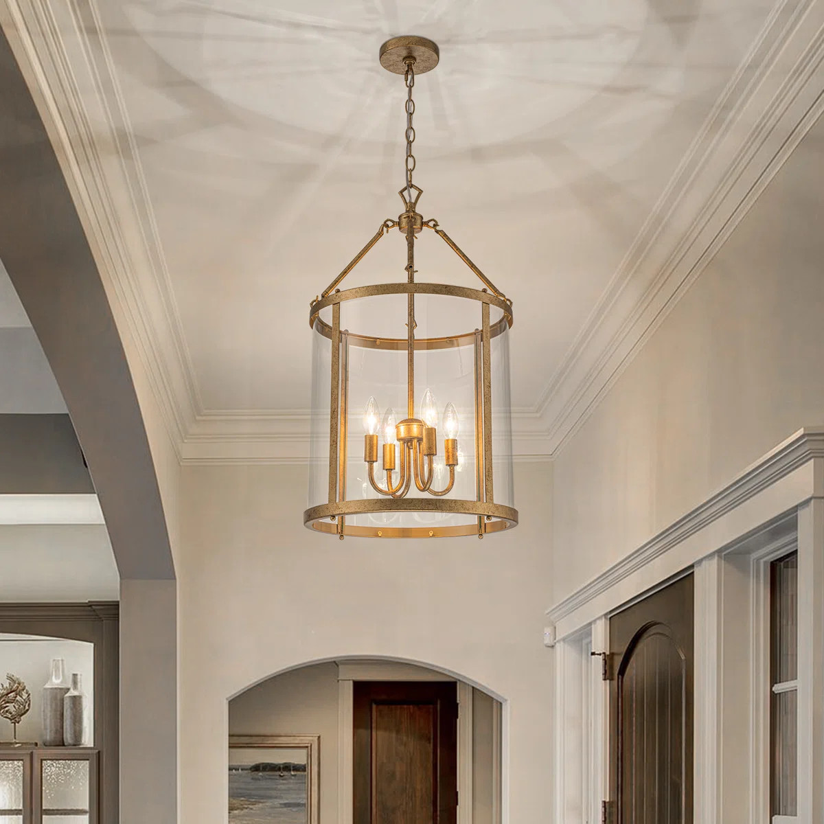 Qudarius 4-Light Dimmable Iron Drum Chandelier | Wayfair North America