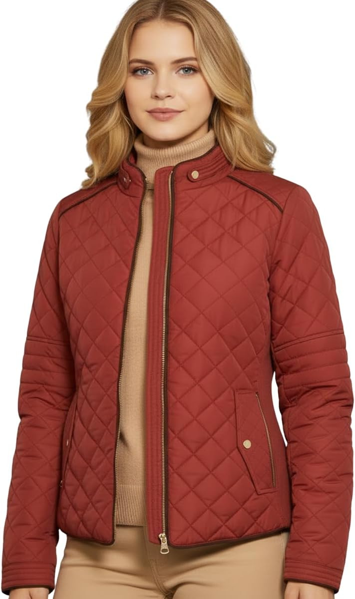 Womens Lightweight Quilted Zip Jacket (S-3XL) | Amazon (US)