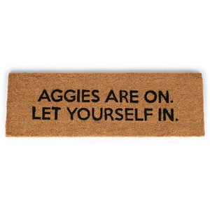 Aggies Are On. Let yourself In. Black 30 x 10 Coir Rubber Outdoor Floor Mat  | eBay | eBay US