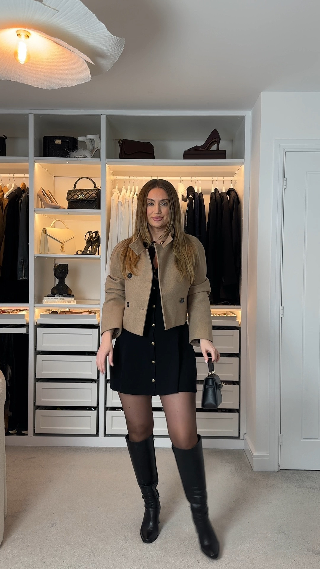 Winter Outfit with mini black dress and knee high boots 

#LTKstyletip #LTKwinter #LTKeurope