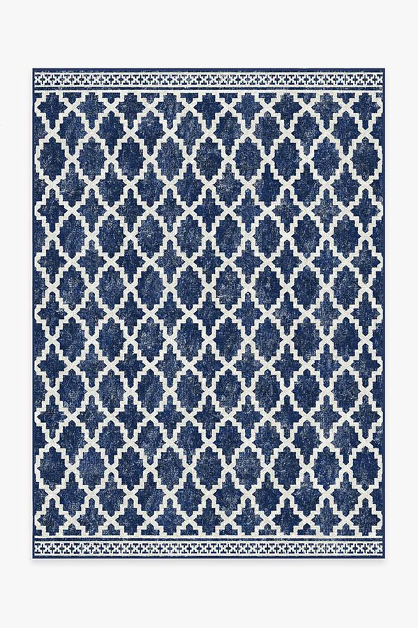 Outdoor Cleo Trellis Royal Blue Rug | Ruggable