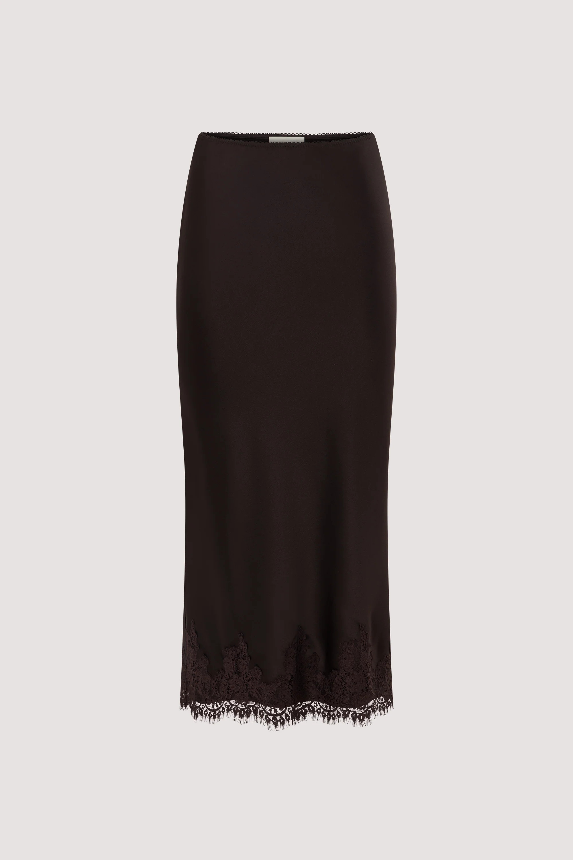 SELENE ESPRESSO SATIN MIDI SKIRT | DISSH