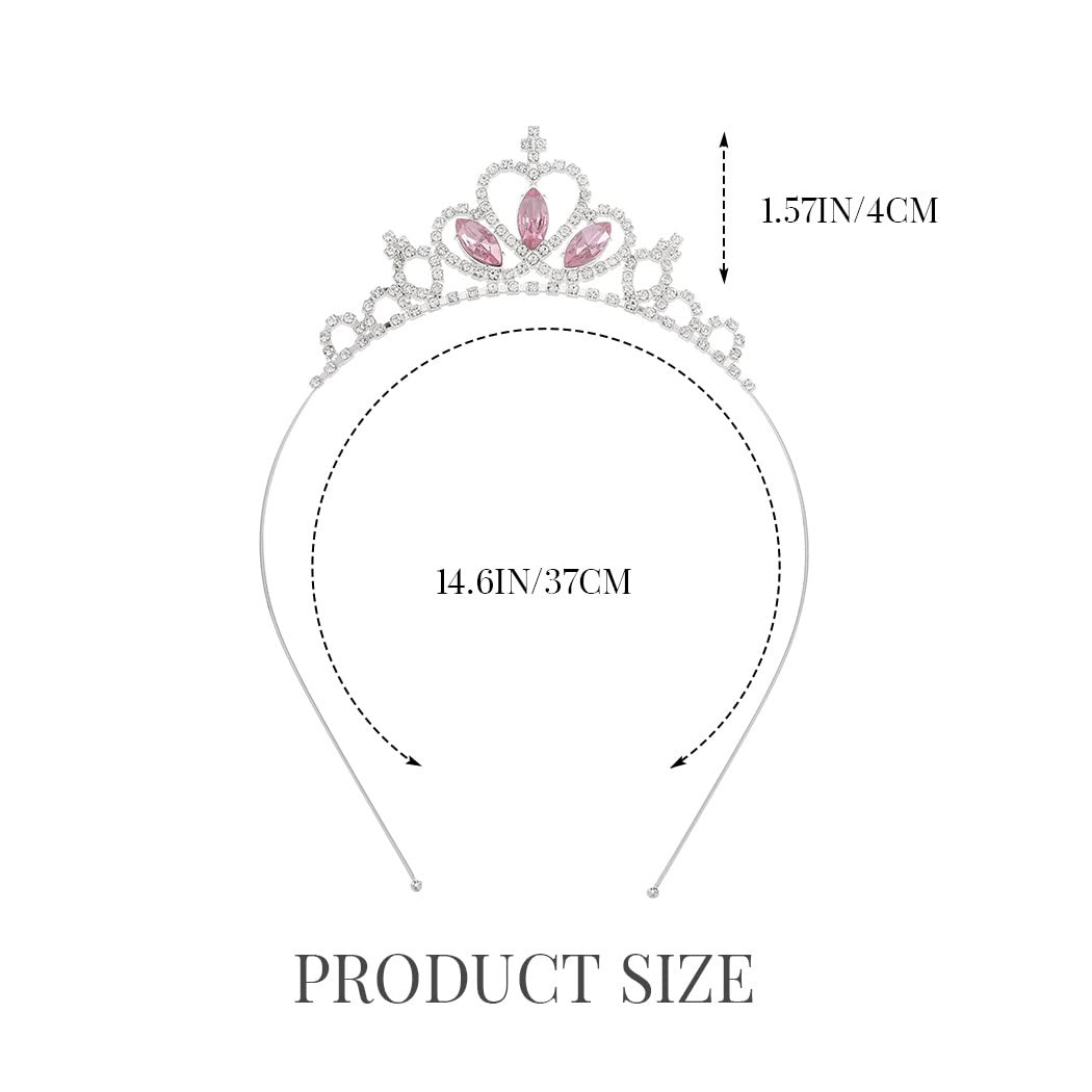 Brishow Rhinestone Girls Tiara and Crown Silver Crystal Princess Crowns Birthday Party Headband T... | Amazon (US)