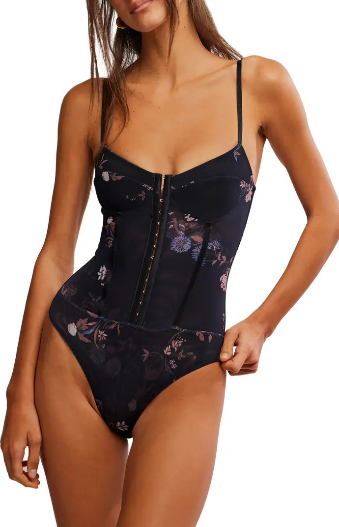Intimately FP Floral Mesh Bodysuit | Nordstrom