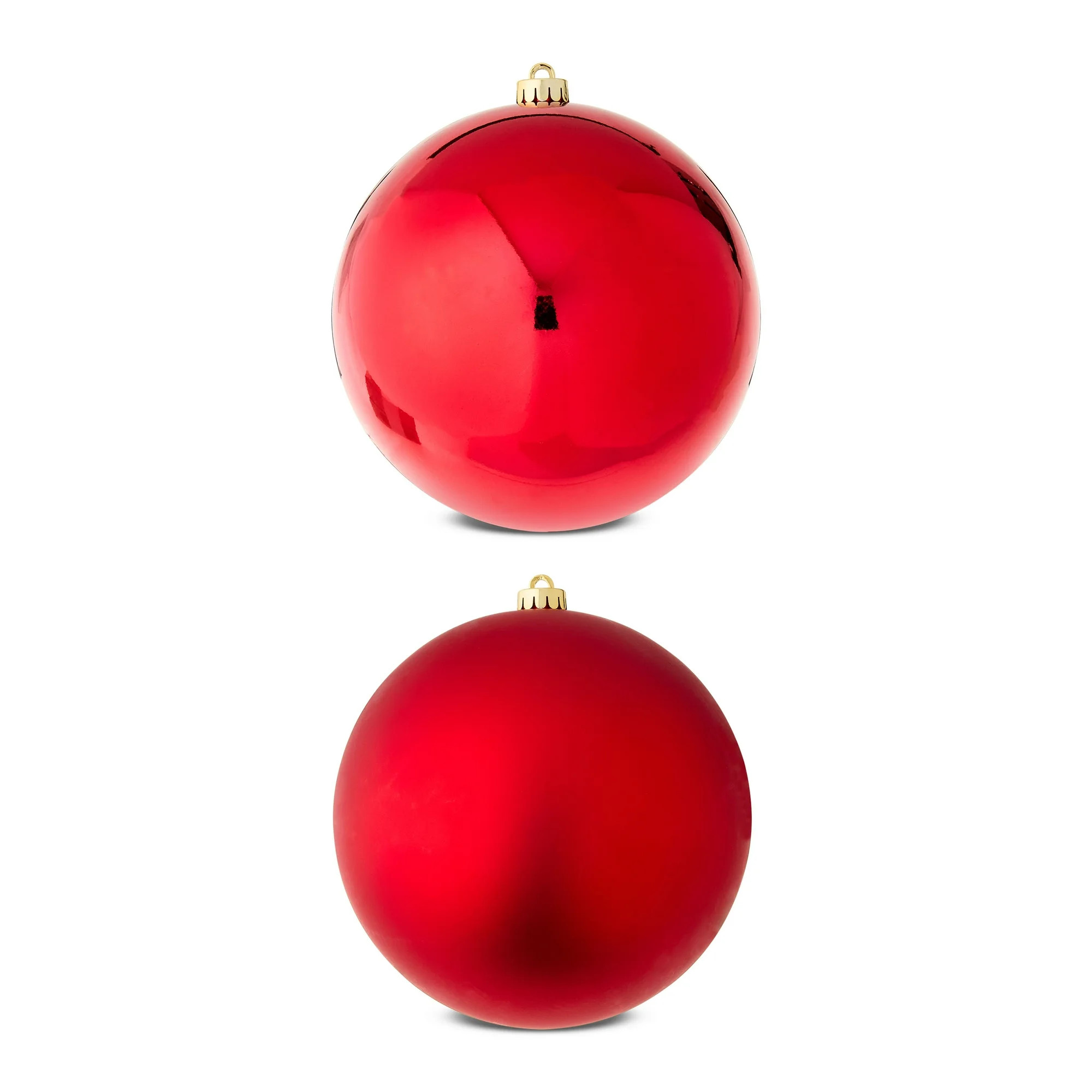2-Count Red Jumbo Shatterproof Christmas Ornaments, 7.8 in, by Holiday Time | Walmart (US)