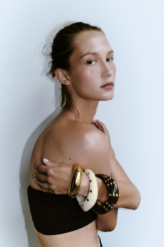 3-PACK OF RESIN STUDDED BANGLES | Zara US