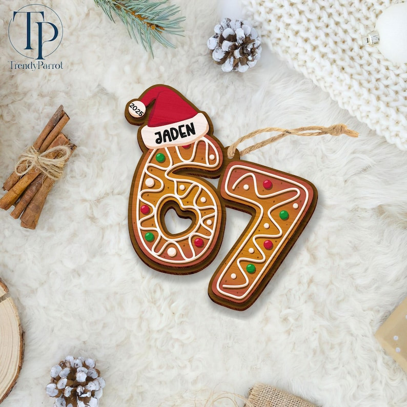 Custom Six Seven Ornament, Teen Slang Ornament, Funny Teenager Ornament, 67 Six Seven Ornament, G... | Etsy (US)