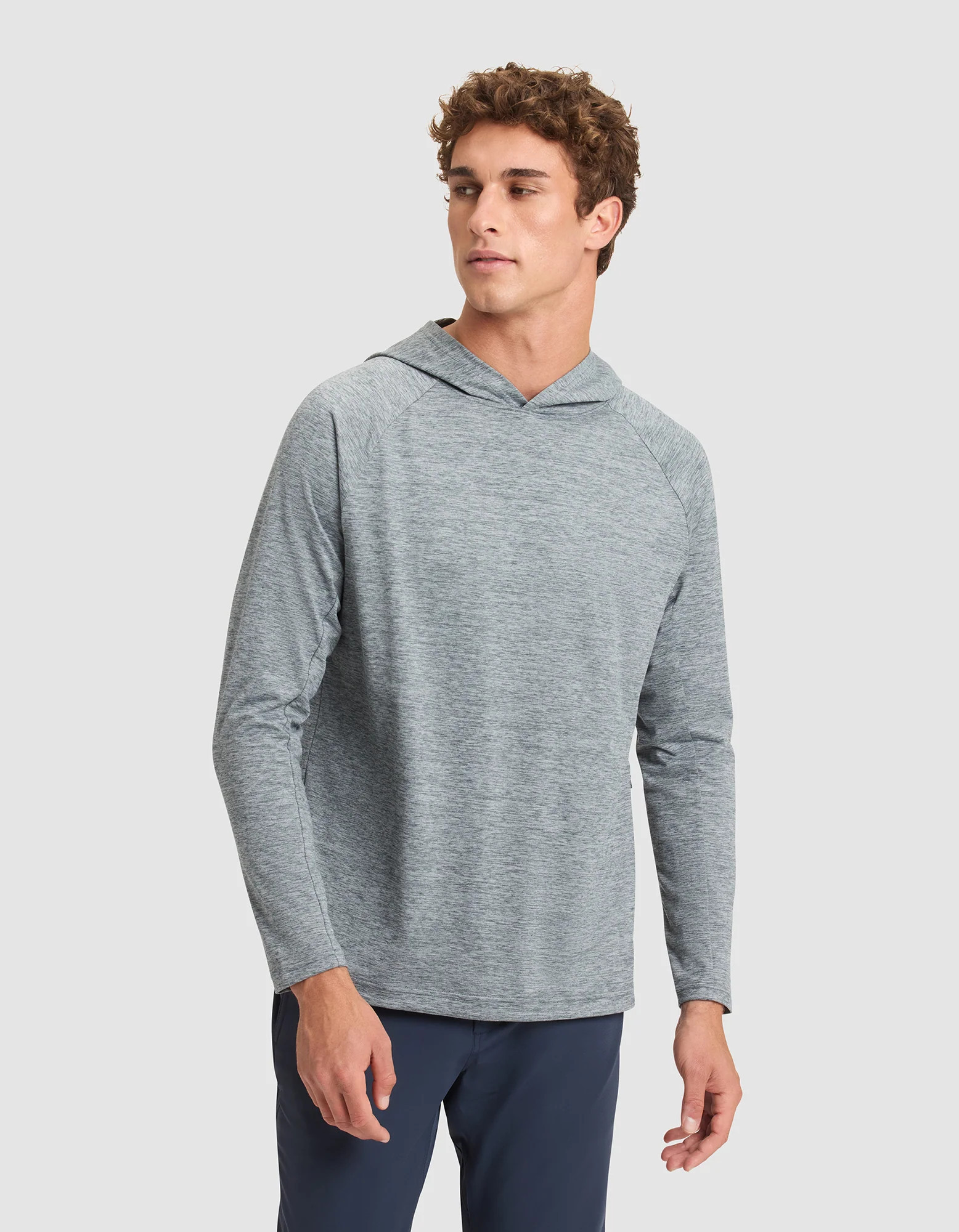 Men's Lightweight Performance Hoodie in Heather Dawn (Size: 3XL) - Cozy Earth | Cozy Earth