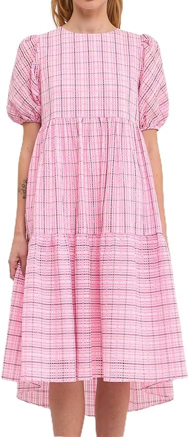 English Factory Women's Plaid Midi Dress | Amazon (US)