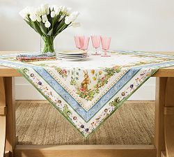 Botanical Bunny Table Throw | Pottery Barn (US)
