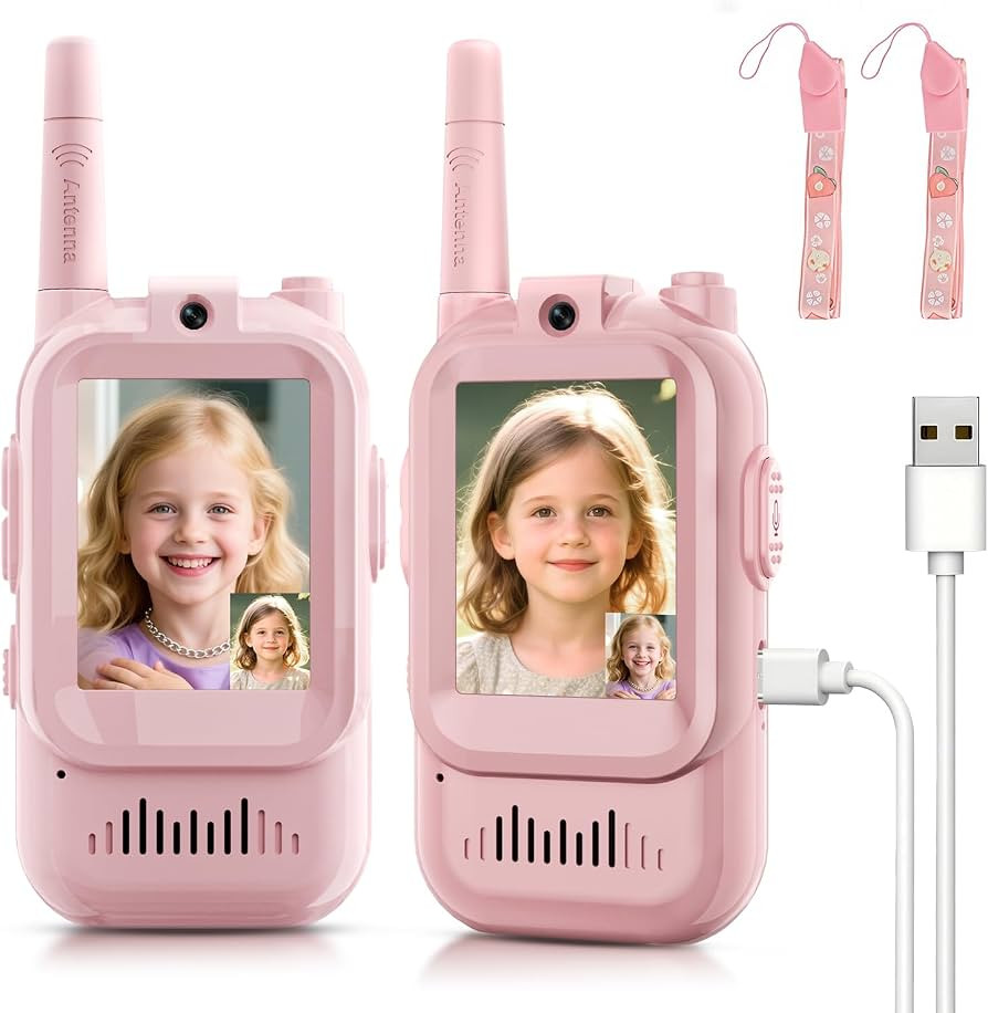Video Walkie Talkies for Kids, Handheld 2 Pack Rechargeable Video Intercom Kids Walkies Talkies, ... | Amazon (US)