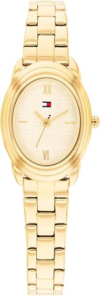 Tommy Hilfiger Women\u2019s Quartz Bracelet Watch \u2013 Petite Oval Case - Water Resistant up to... | Amazon (US)